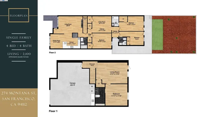 $1,388,000 | 274 Montana Street, San Francisco, CA 94112