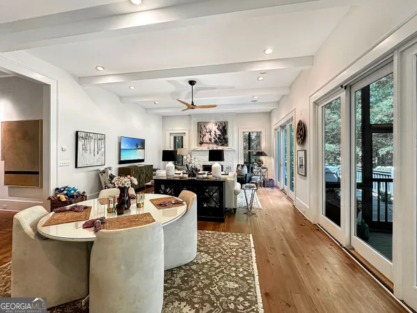 a large room with lots of counter space