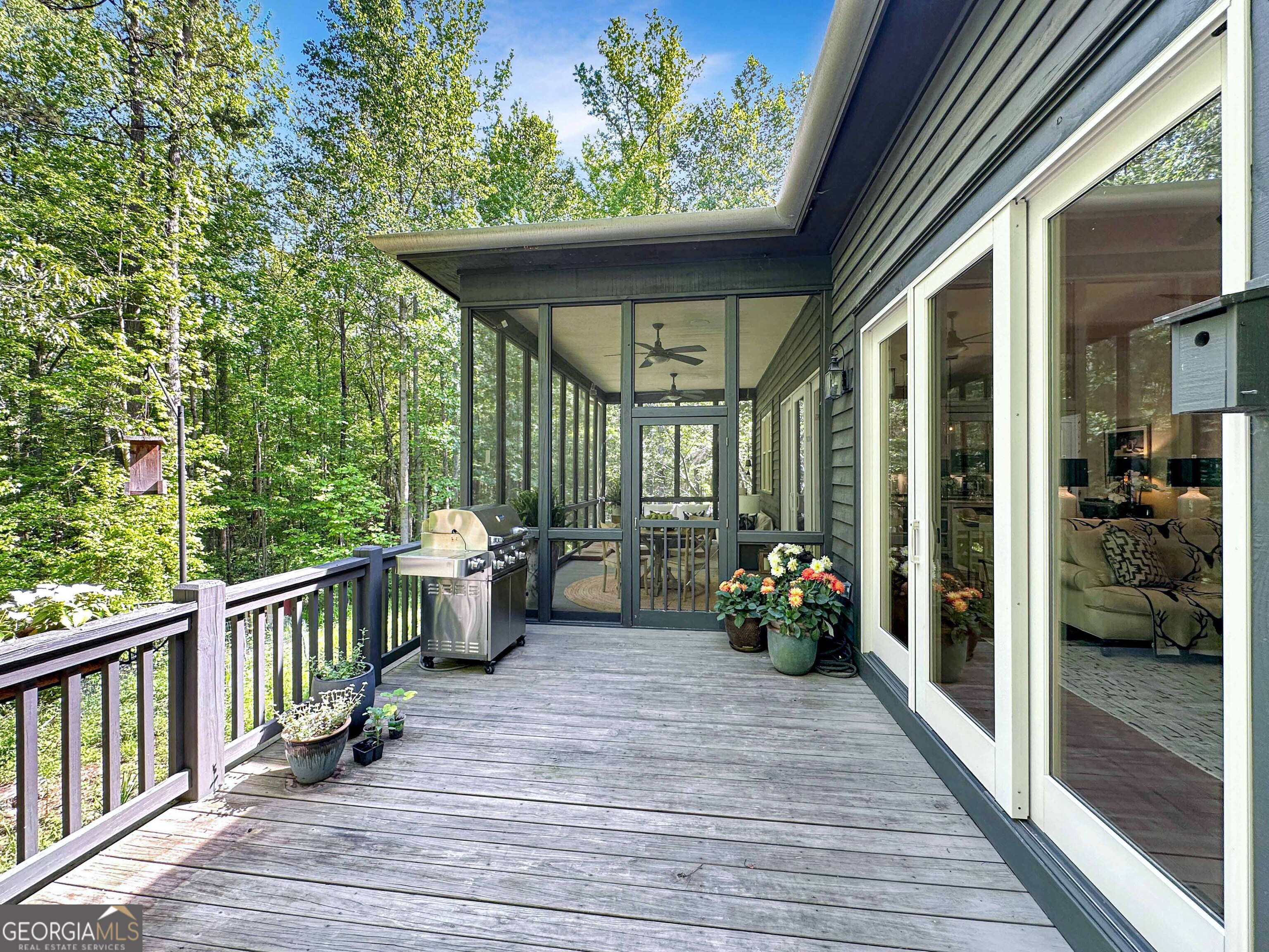 500 Augusta Lane Chattahoochee Hills, GA 30268 - Photo 25 of 49 a view of a porch with wooden floor