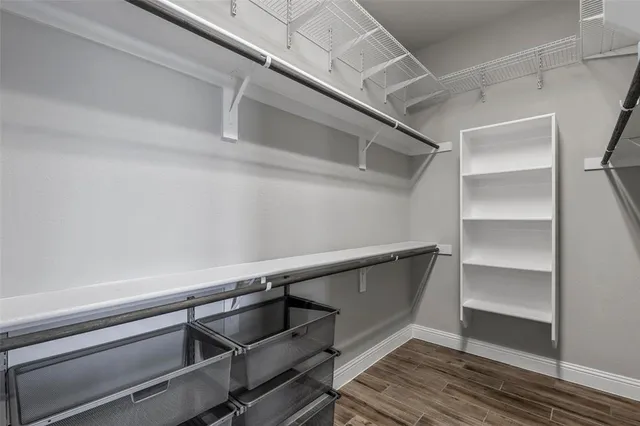 a close view of closet