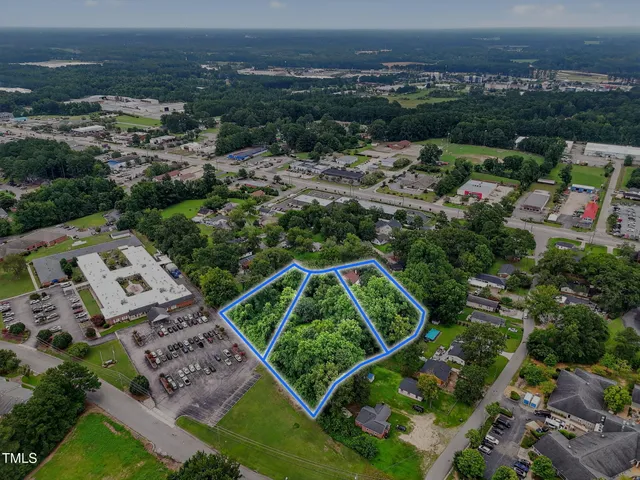 an aerial view of multiple house