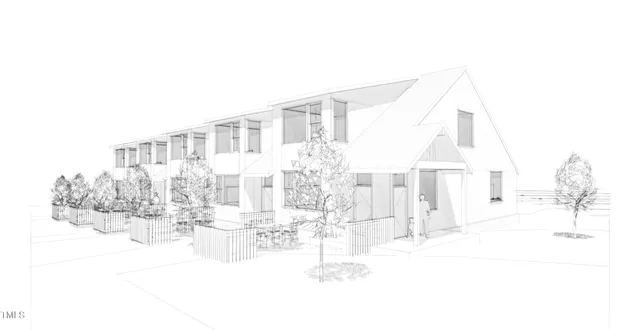 a view of a bedroom with a bed