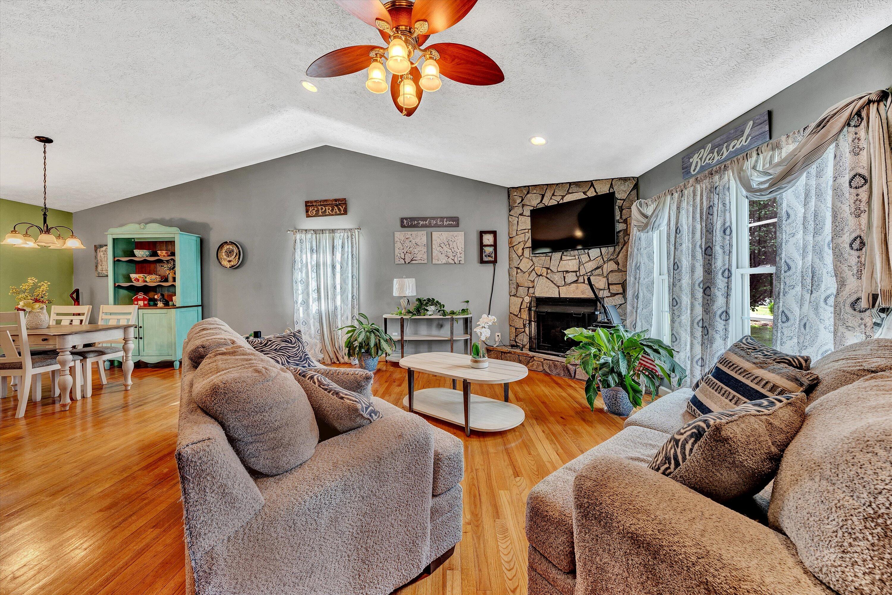 2530 Edwardsville Road Hardy, VA 24101 - Photo 5 of 30 a living room with furniture and a fireplace