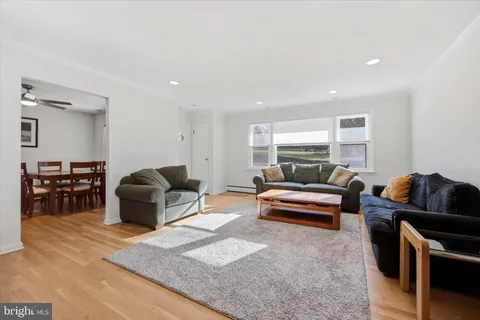 a living room with furniture and a couch