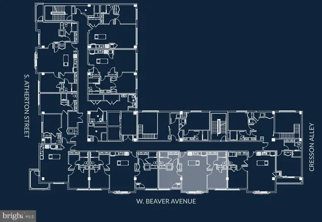 a front view of a building