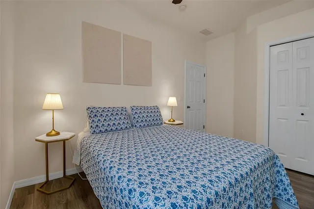a bathroom with a sink vanity and a mirror