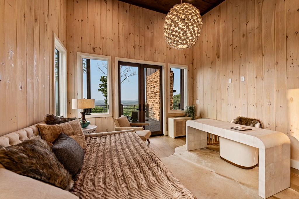 61 Ripshin Heights Blue Ridge, GA 30513 - Photo 18 of 28 a bedroom with furniture and a large window