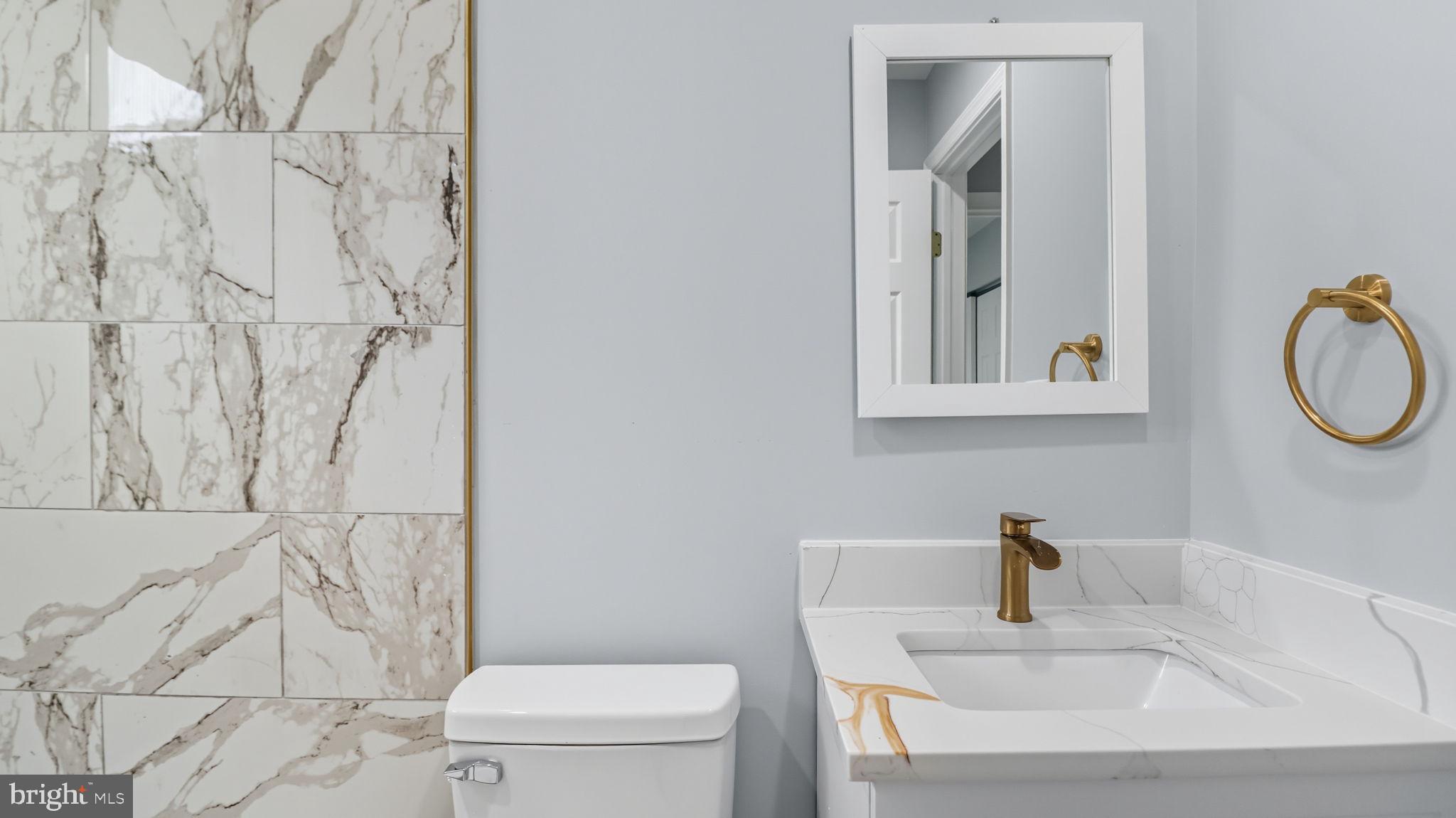 2238 15th Street Northeast Washington, DC 20018 - Photo 24 of 38 a bathroom with a sink and a toilet