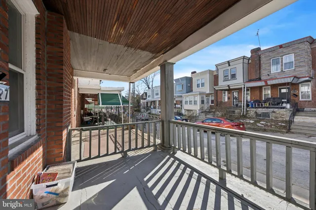 a view of city from a balcony