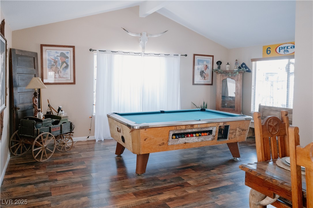 1515 Darlene Way Boulder City, NV 89005 - Photo 11 of 22 Recreation room featuring dark wood-style floors and pool table