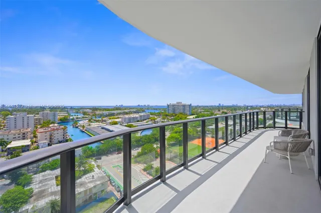 a view of city from balcony