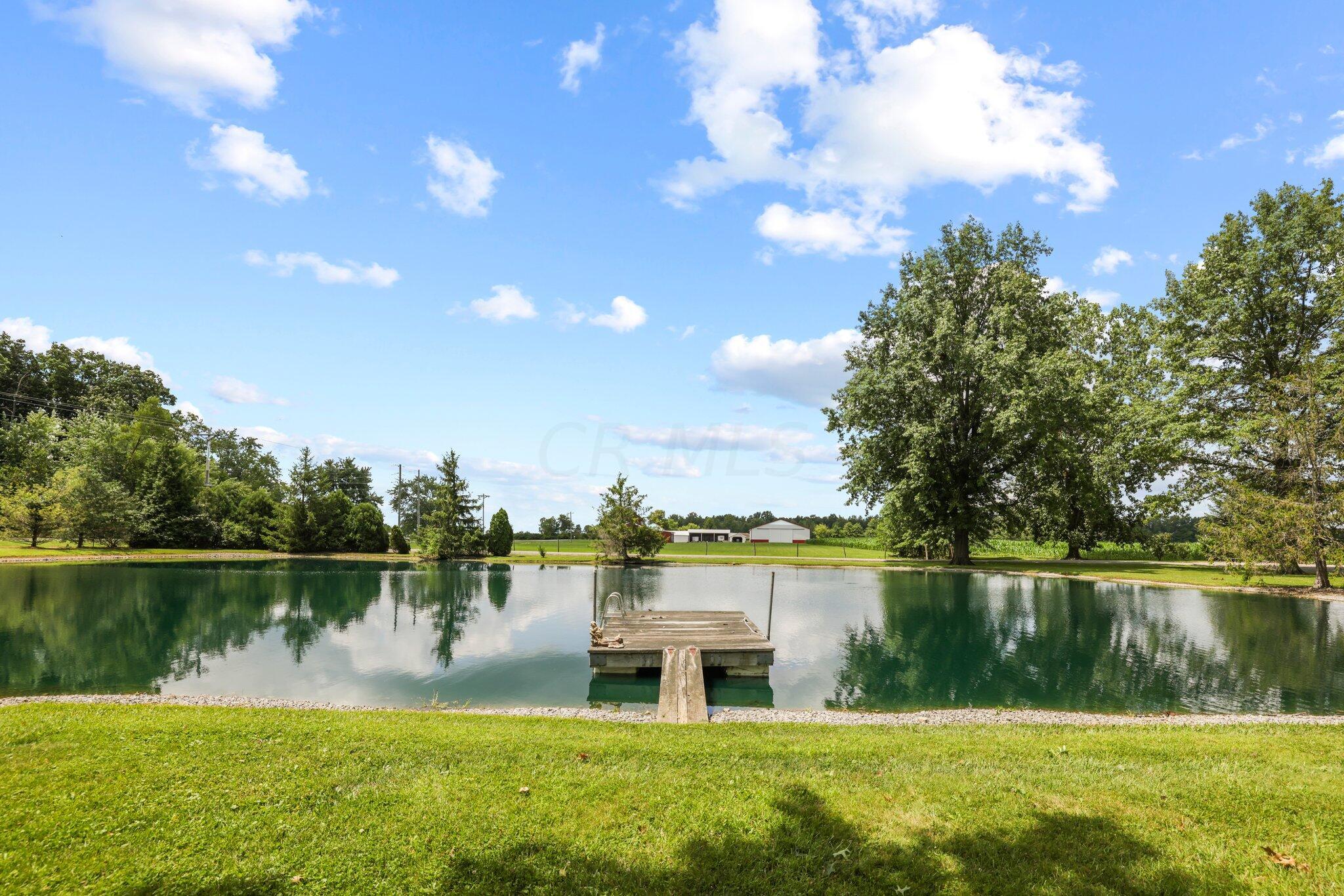 19940 Collins Road Marysville, OH 43040 - Photo 44 of 53 Stocked pond with dock