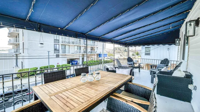 a outdoor space with chairs