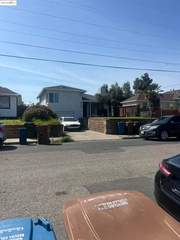 a car parked in front of a house
