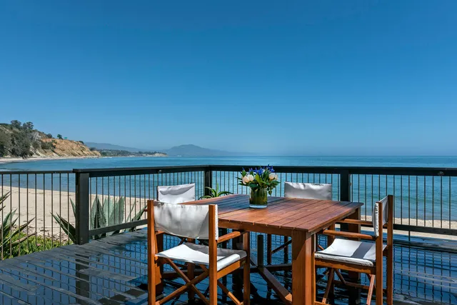 a terrace with outdoor seating