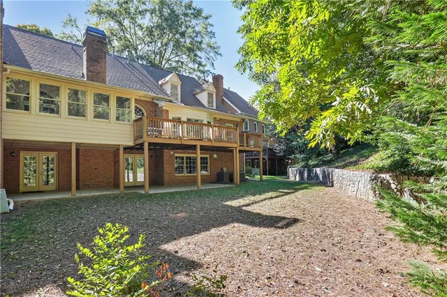 a view of a house with a garden