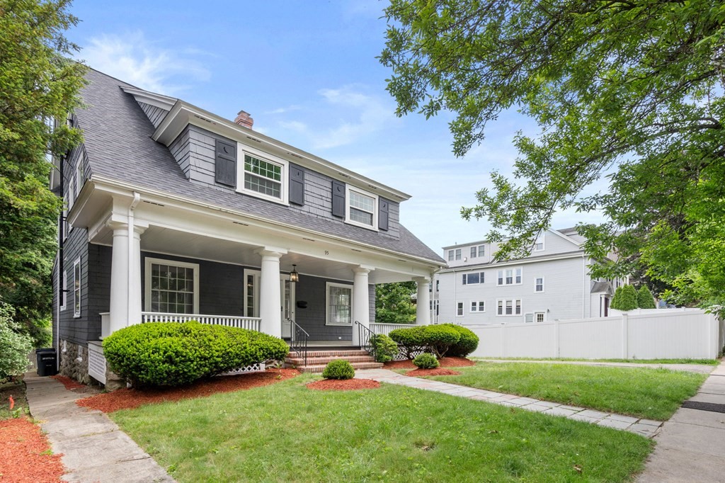 95 Russett Road Boston, MA 02132 - Photo 4 of 42 a view of a house with backyard sitting area and garden