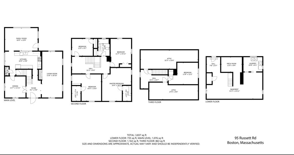 95 Russett Road Boston, MA 02132 - Photo 42 of 42 a picture of a floor plan