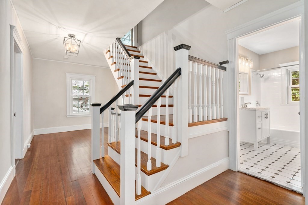 95 Russett Road Boston, MA 02132 - Photo 10 of 42 a view of entryway with wooden floor