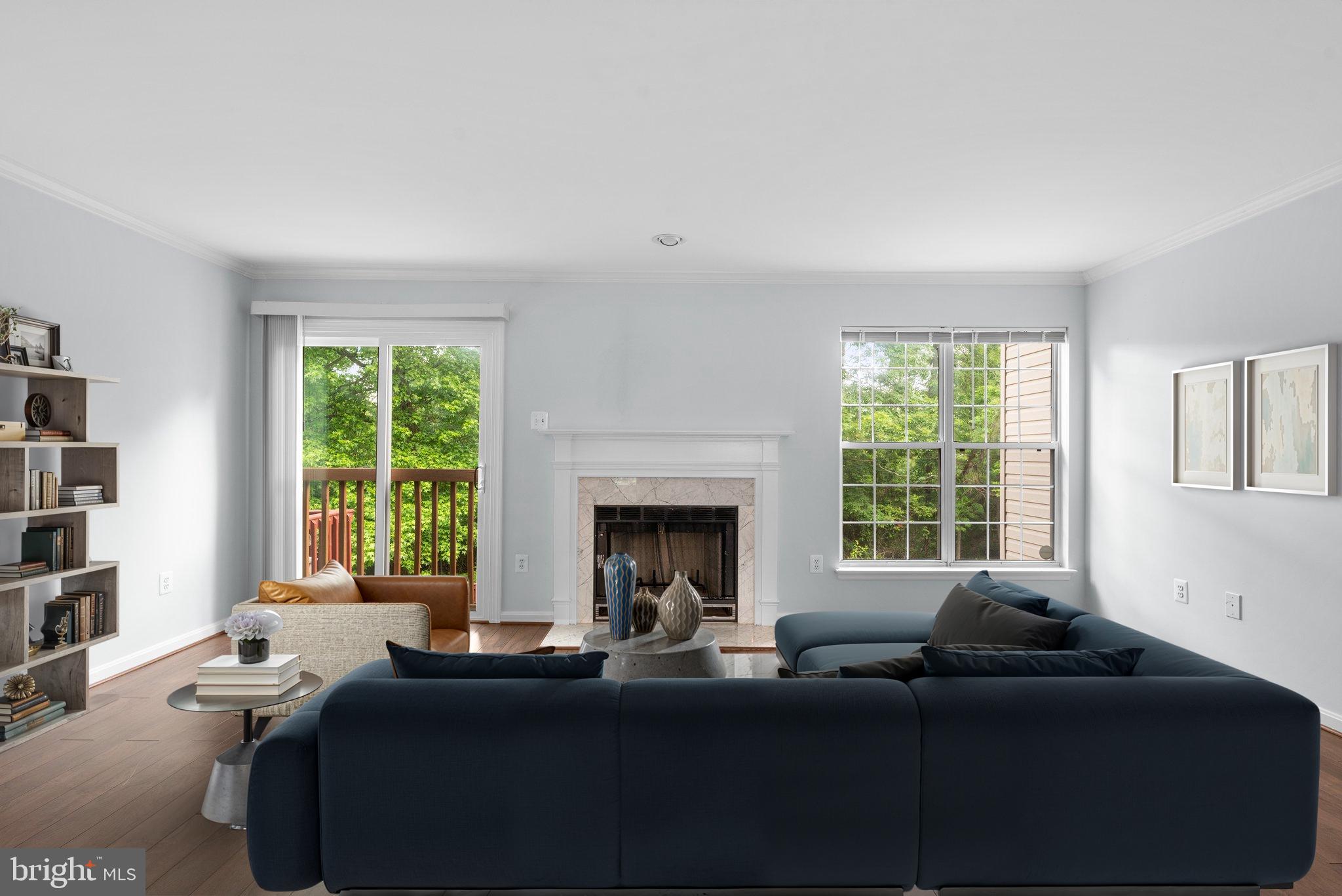 2204 Commissary Circle Odenton, MD 21113 - Photo 6 of 49 a living room with furniture and a fireplace
