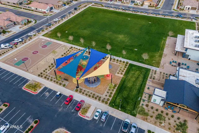 a view of a swimming pool and lake