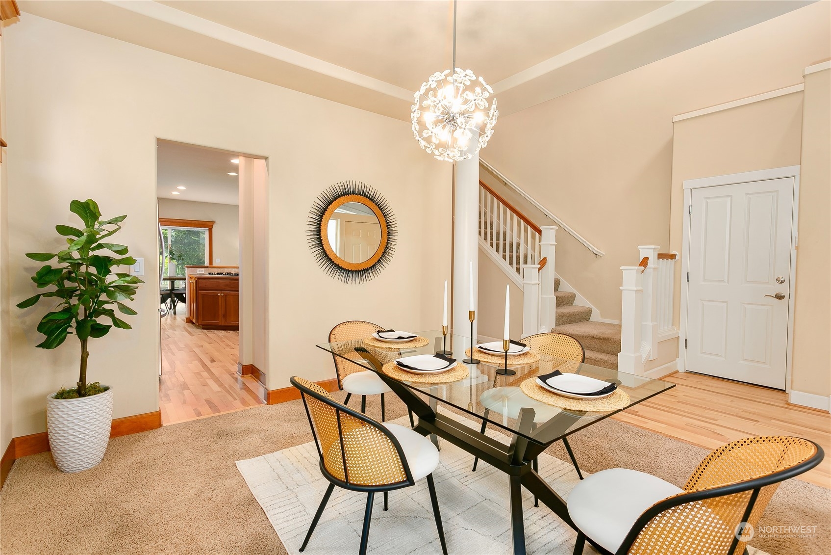16725 Southeast 173rd Street Renton, WA 98058 - Photo 5 of 37 a view of a dining room with furniture and chandelier