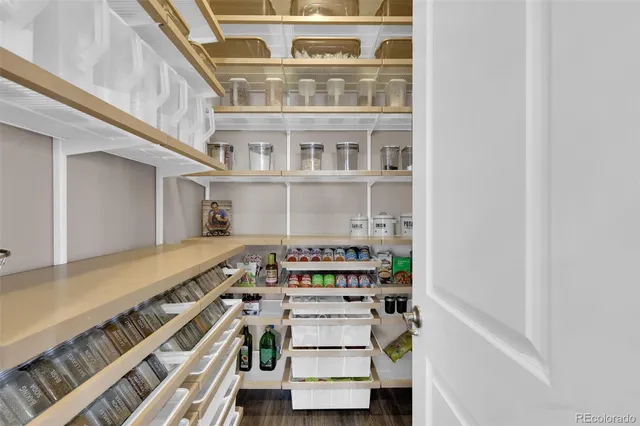 a view of an buildings with wooden floor