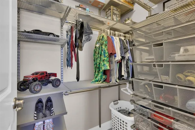 a view of a storage room