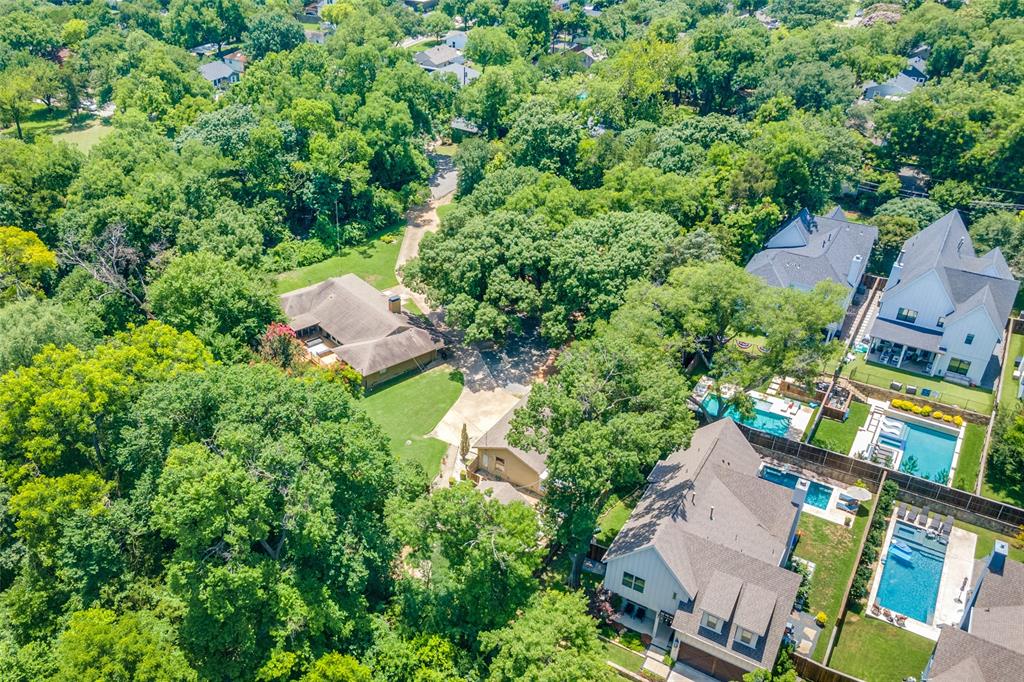 800 Harter Road Dallas, TX 75218 - Photo 3 of 17 Aerial overview of property's location with nearby suburban area and a pool