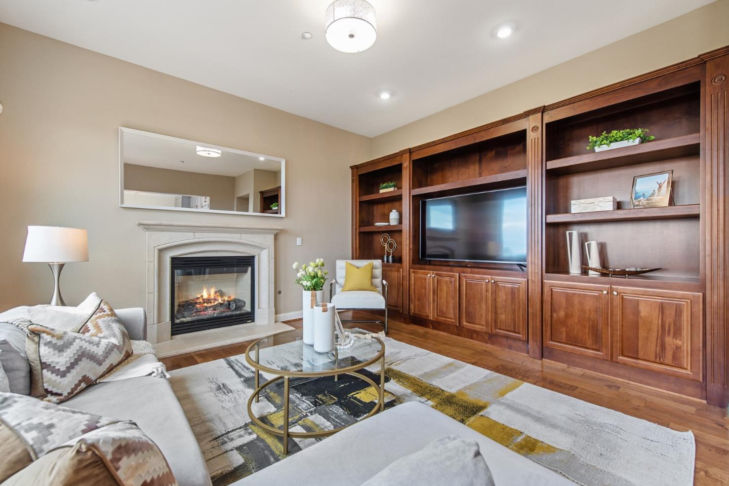 9 Estates Drive Millbrae, CA 94030 - Photo 12 of 52 a living room with furniture and a fireplace