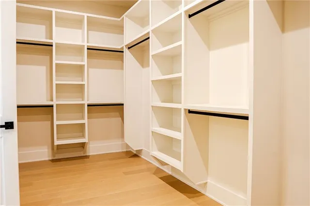 a view of a room with a window