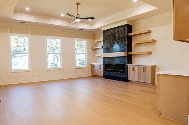 an empty room with a window