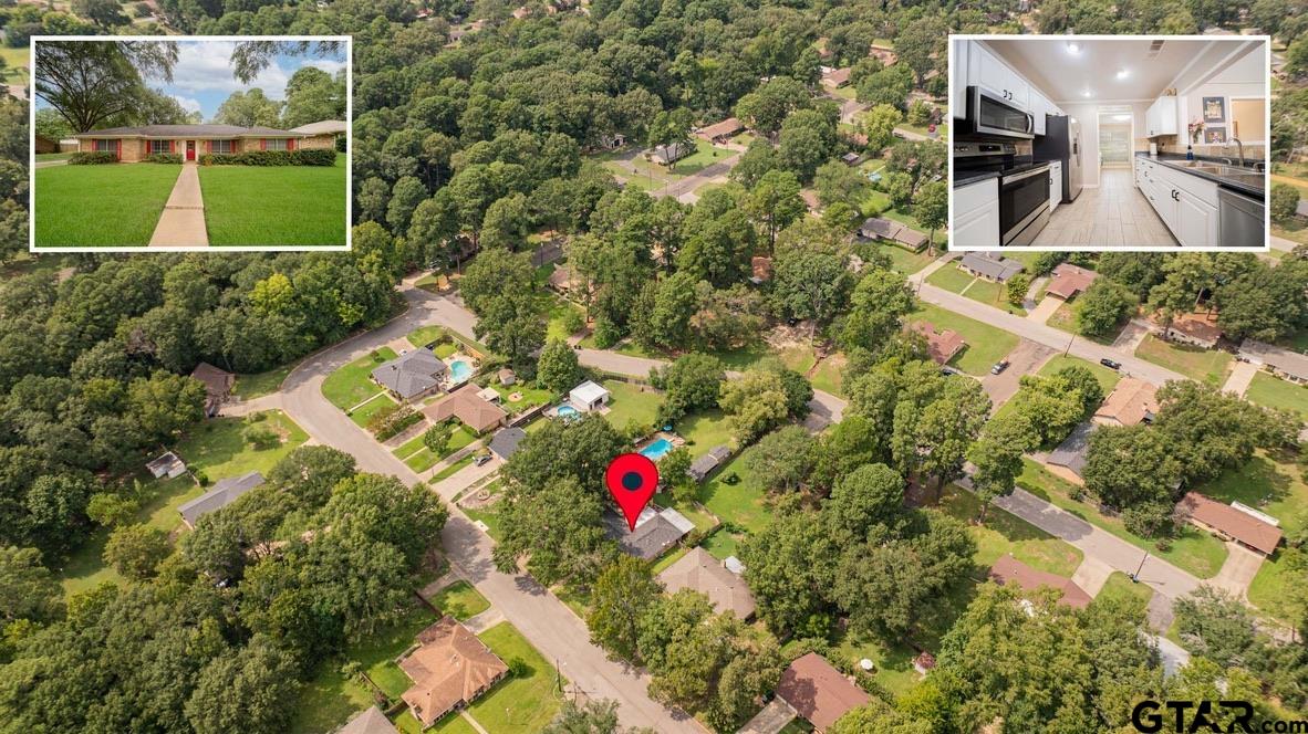 607 Green Oak Drive Longview, TX 75604 - Photo 48 of 48 an aerial view of residential houses with outdoor space