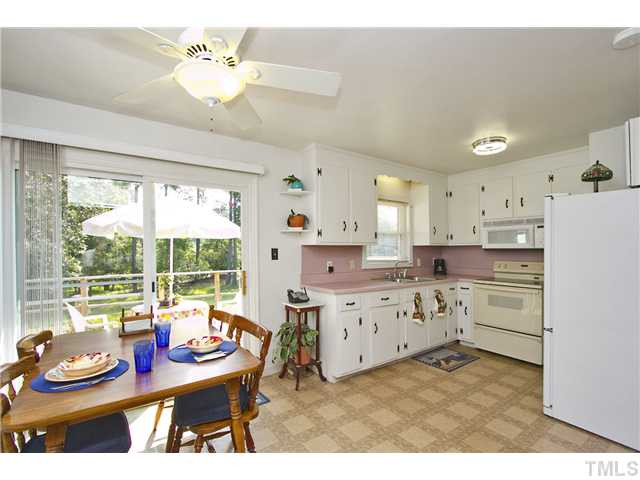 222 Santee Road Durham, NC 27704 - Photo 2 of 21 a kitchen that has cabinets appliances and a table