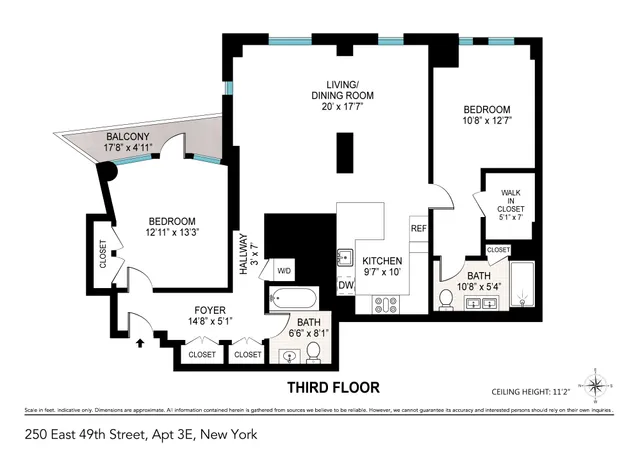 $1,650,000 | 250 East 49th Street, Unit 3E | Midtown East