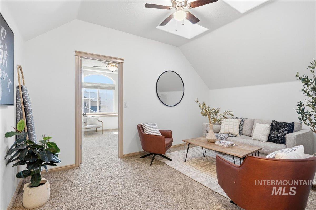 1183 North Buffalo Way Middleton, ID 83644 - Photo 24 of 47 Vaulted ceiling bonus room featuring neutral carpeting and a ceiling fan with integrated lighting