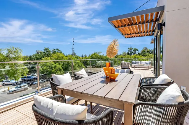 a view of outdoor space yard deck patio and outdoor seating