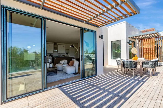 a outdoor space with chairs