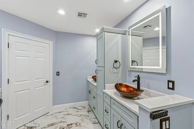 a view of a park with a iron stairs