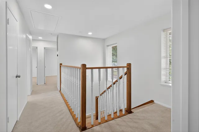 a view of hallway with stairs