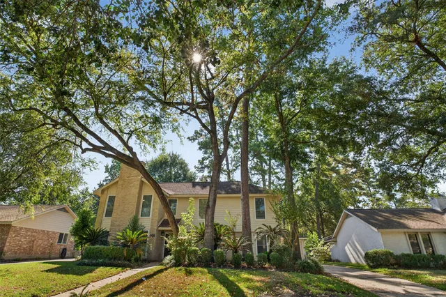 a view of a house with a tree in front of it