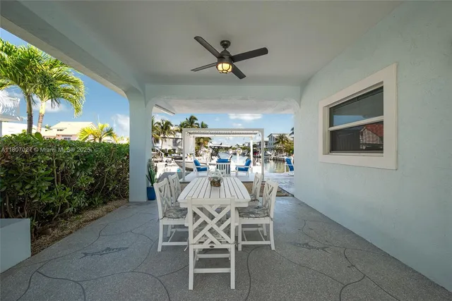 a bedroom with a bed and a table