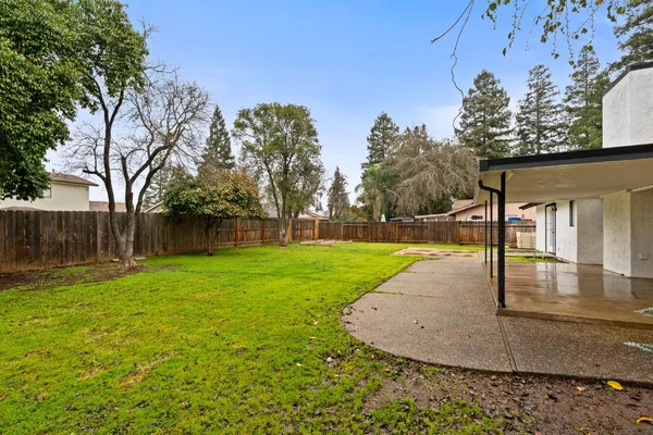 a view of a backyard with a garden