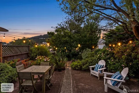 a backyard of a house with lots of green space