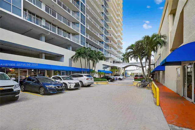 a front view of a building