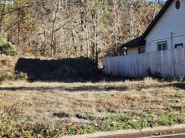a view of wooden fence and a yard