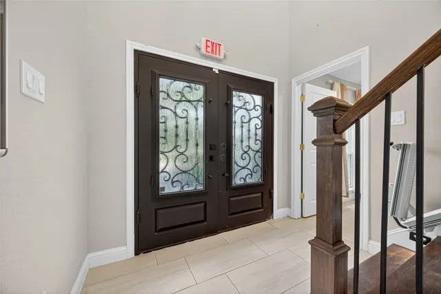 a view of front door with hallway
