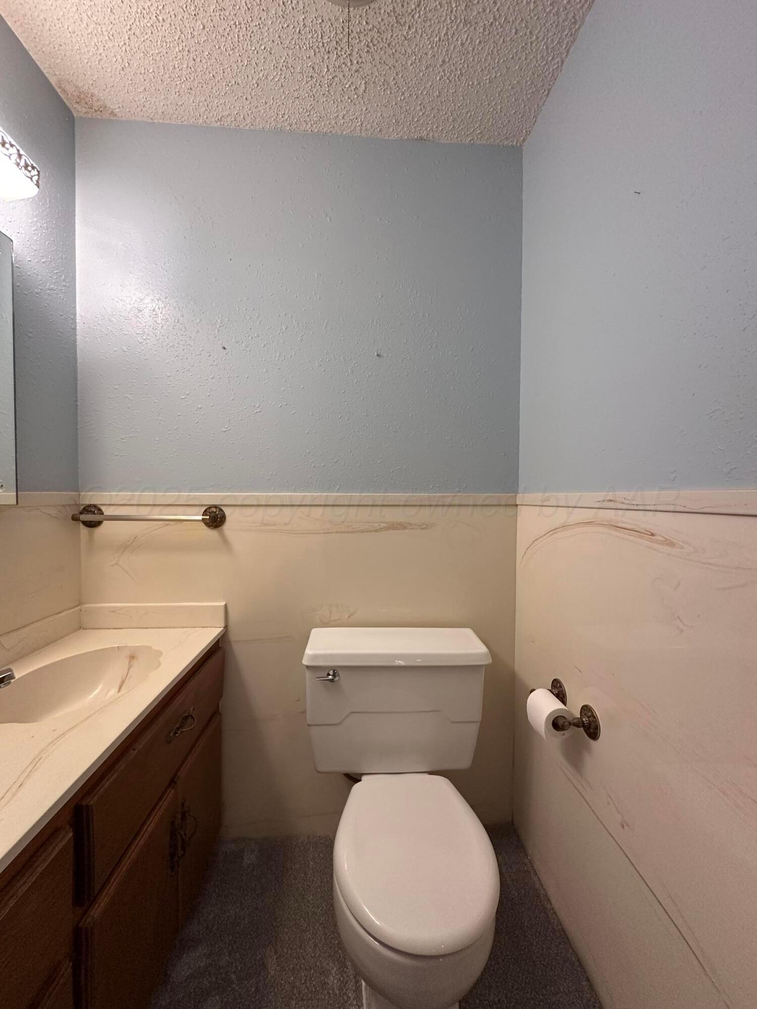 1007 Archer Street Spearman, TX 79081 - Photo 13 of 20 a white toilet sitting next to a bathroom sink