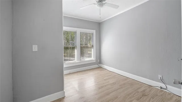 an empty room with a window