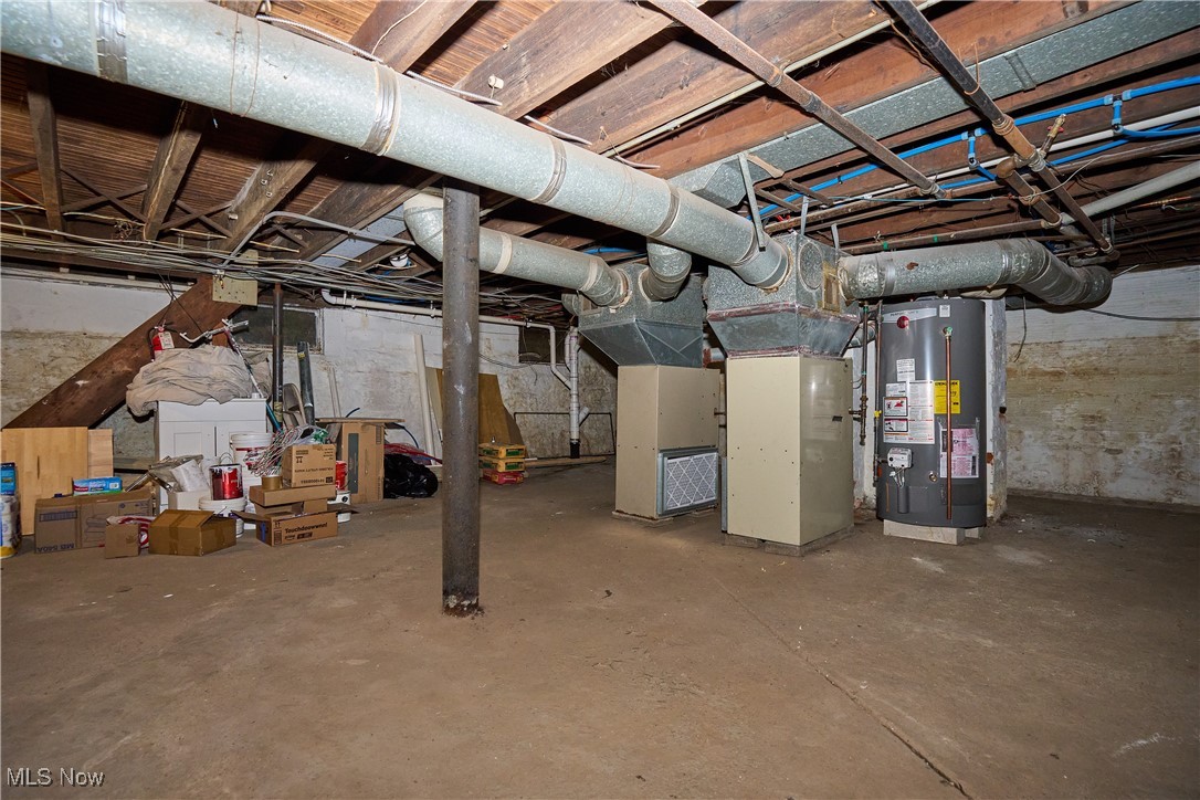 5432 State Road Parma, OH 44134 - Photo 45 of 47 Unfinished basement with gas water heater and heating unit